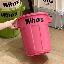 Internet celebrity industrial style trash can with good looks for home use 2024 new style kitchen living room bedroom room large capacity paper basket