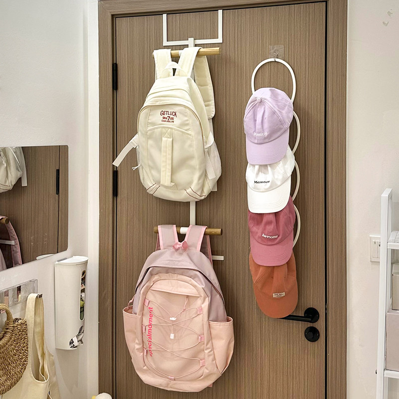 Post door rear rack Bag Clothes Free punch long bedroom Entrance Bag double shoulder bag Containing God Instrumental Hook Hung Hanger-Taobao