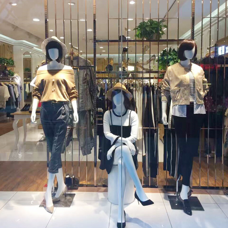 Clothing Model Props Shop Windows Display Combo Wedding Dress Women Mold Full Body Underwear Matt White Fiberglass Stand Die Sitting Molds