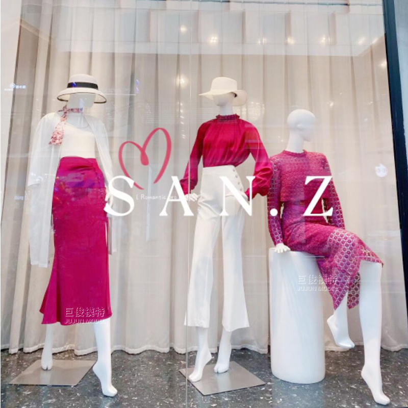 European-style model props women's full-body clothing store model shelf window display display high-end women's fashion dummy table