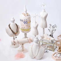 Retro lace jewelry rack model necklace bracket bracelet storage window props bust bust model European bracelet frame