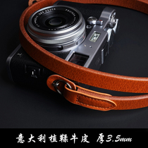 Vegetable tanned cowhide wide 15mm micro single digital camera Genuine leather Shoulder strap Strap Lanyard Retro minimalist Fuji Sony