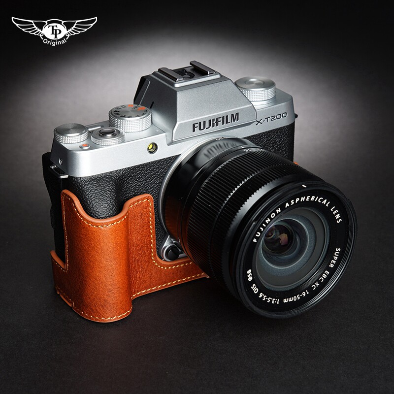 Taiwan TP Leather Fujifilm XT200 Camera Bag X-T200 Leather Case Protective Case Handle Cowhide Camera Case