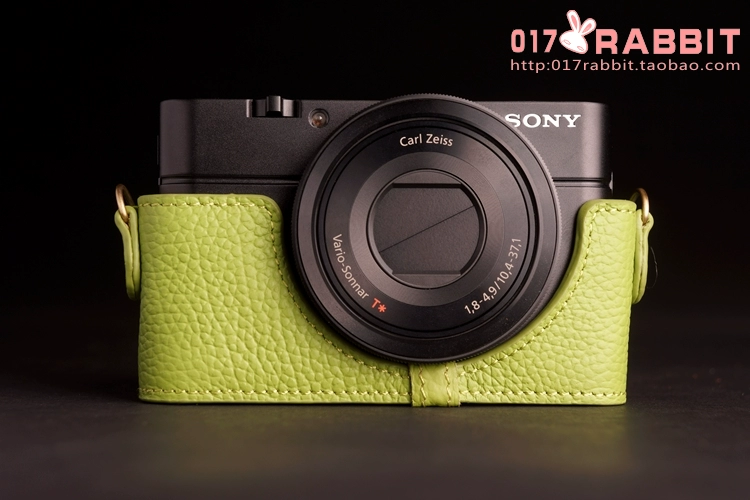 Đài Loan TP da đen thẻ gốc SONY Sony RX100 túi đựng máy ảnh cơ sở RX100 nửa bộ tay cầm bao da - Phụ kiện máy ảnh kỹ thuật số