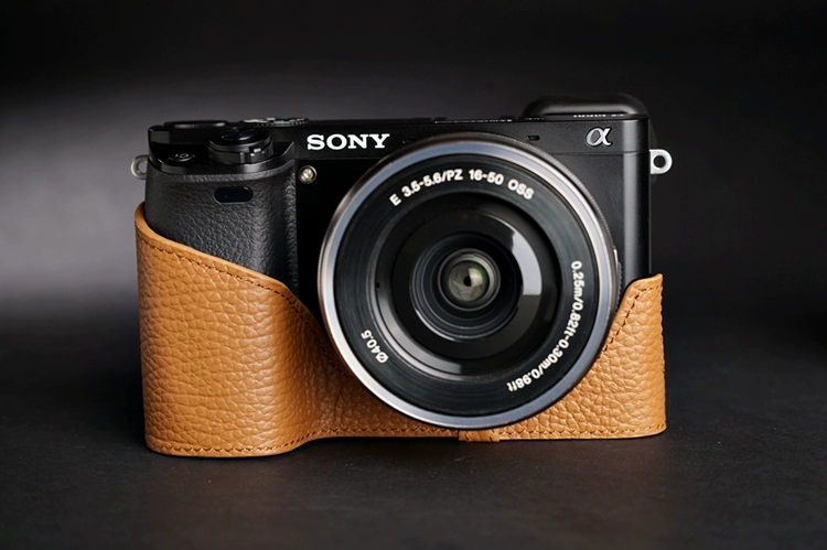 [Đài Loan TP] da Túi máy ảnh SONY Sony A6000 đế da Sony 6000 bao da thời trang đặc biệt - Phụ kiện máy ảnh kỹ thuật số