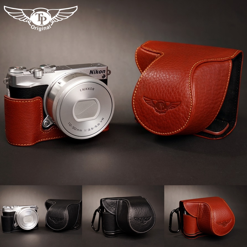 Taiwan TP Nikon Nikon J5 J2 J1 J1 leather camera bag V1 V2 protective sleeve base cow leather cover