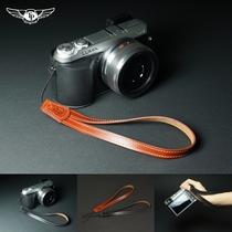 Sony black card RX1R2 RX100M7 M6 M5A ZV1 leather camera wrist strap Ricoh GR3 hand rope