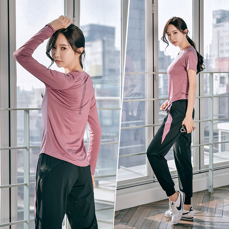 Yoga clothes female summer net red sexy fashion gym professional sports suit Morning running quick dry loose large size