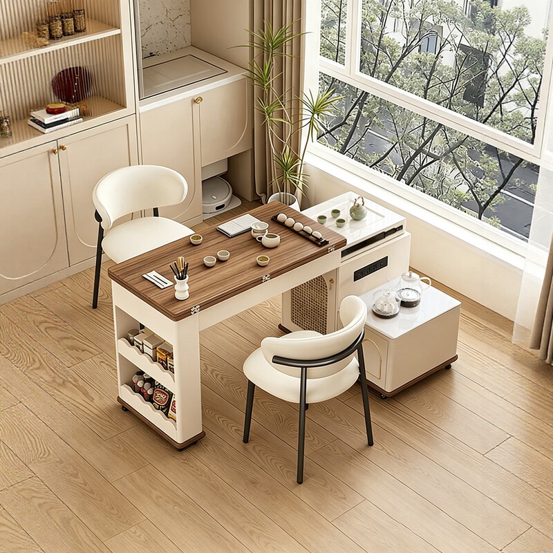 New Model Three-In-One Retractable Folding Rotating Mobile Table with Kettle for Small Living Rooms, Small Tea Table, Coffee Table New Model Three-In-One Retractable Folding Rotating Mobile Table with Kettle for Small Living Rooms, Small Tea Table, Coffee Table