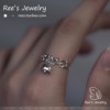 Niche original 925 silver rose thorn flower ring