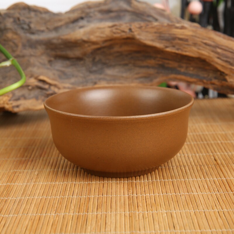Flat-set bright crystal Yishou sand bowls health bowl health and environmental protection steam bowl soup bowl rice rice bowl imitation ancient bowl