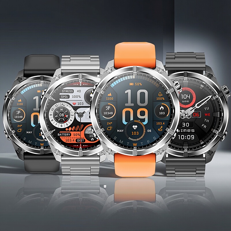 Huaqiangbei Fenix8 Smart Watch/Outdoor Sports/3Atm Waterproof/Health Monitoring/Map Navigation Flashlight