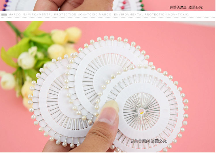 Pin pin cố định Pin ngọc trai định vị pin quần áo cắt dọc pin pin cố định lớn Công cụ chèn màu - Công cụ & vật liệu may DIY dụng cụ đan len