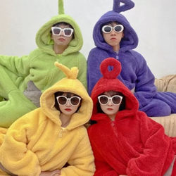 Baby anime pajamas, autumn and winter, pajamas, strange sleeping bag men and women bathrobes cartoon cute couple robe