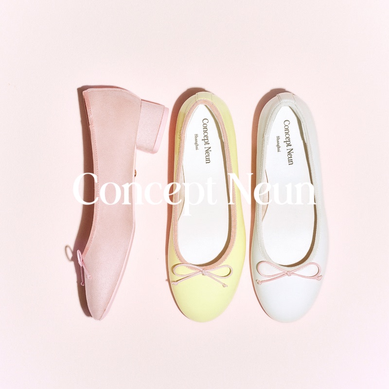 Concept Neun Every Girl's Series Ice Cream Color Round Toe Mid-Heel Ballet Shoes Concept Neun Every Girl's Series Ice Cream Color Round Toe Mid-Heel Ballet Shoes
