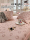 Girl's Pink Leopard Print Polyethylene Ice Bean Mat Three-Piece Set, Summer Cooling Ice Silk Mat, Machine Washable Air-Conditioned Soft Mat