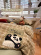 Matcha Panda Soybean Summer Cooling Quilt Four-Piece Set, Machine Washable, Summer Thin Quilt for Single or Double Beds, Air Conditioning Quilt for Summer