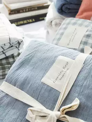 Class A Xinjiang cotton 100 pure cotton washed cotton bed three-piece cotton summer old rough cloth dormitory quilt single three-piece set