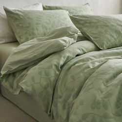 Jacquard Three-Layer Yarn Pure Cotton Four-Piece Bedding Set, 100% Cotton, High-End Bedding, Luxurious Feel, Duvet Cover, Bed Sheet, Fitted Sheet Style 4