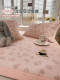 Girl's Pink Leopard Print Polyethylene Ice Bean Mat Three-Piece Set, Summer Cooling Ice Silk Mat, Machine Washable Air-Conditioned Soft Mat
