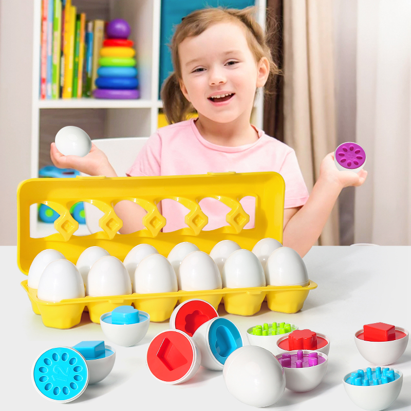 Children Early teaching pairing smart eggs can be detached and emulated eggs Twined eggs 3-year 1 old 1 Awareness of shape Baby Puzzle Toys-Taobao