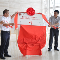 Opening ceremony red cloth unveiling opening new car plaque ribbon cutting signboard cloth props big red flower ball cloth customization