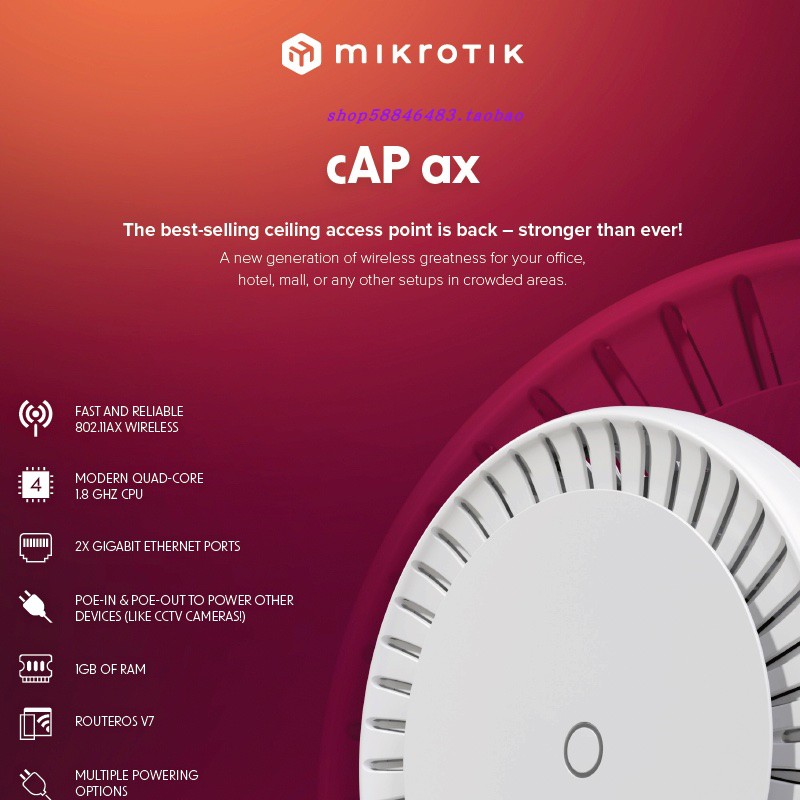 MikroTik cAPGi-5HaxD2HaxD cAP ax dual frequency one thousand trillion wifi6 Wireless ap enterprise concentration-Taobao