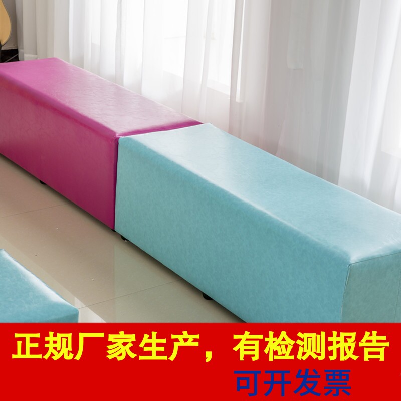 Bench change shoe stool solid wood bench chair storage test shoe stool leather soft bag stool combination rest area couch stool