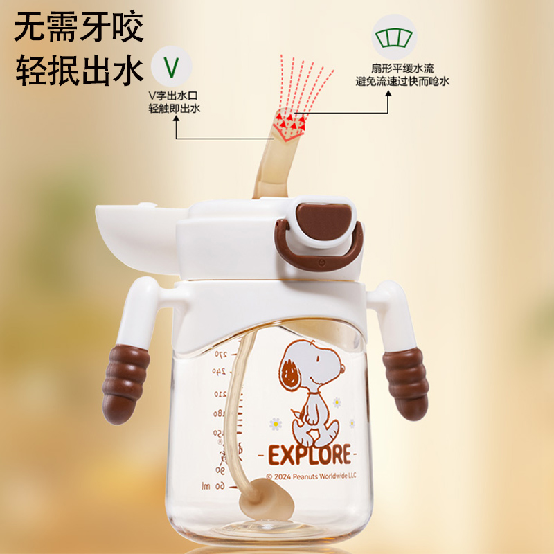 史努比夏季宝宝水杯：萌萌学饮杯，宝宝喝水新体验！