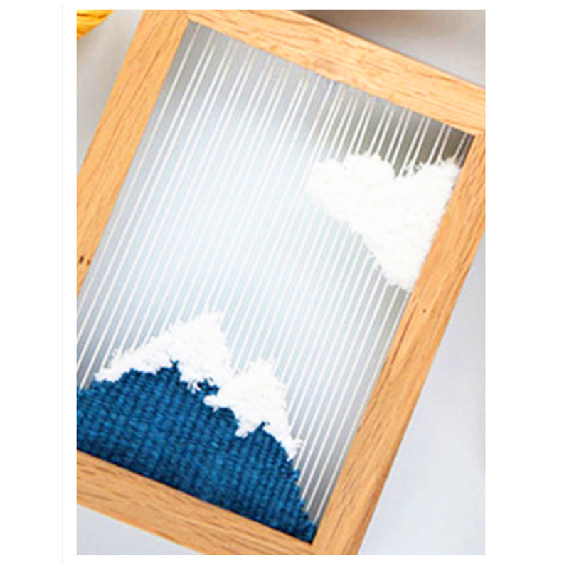 Sáng tạo DIY thước gỗ hộp mẫu giáo thủ công dụng cụ len dệt khung lưới sơn dây vải giá - Kính mắt kính gucci