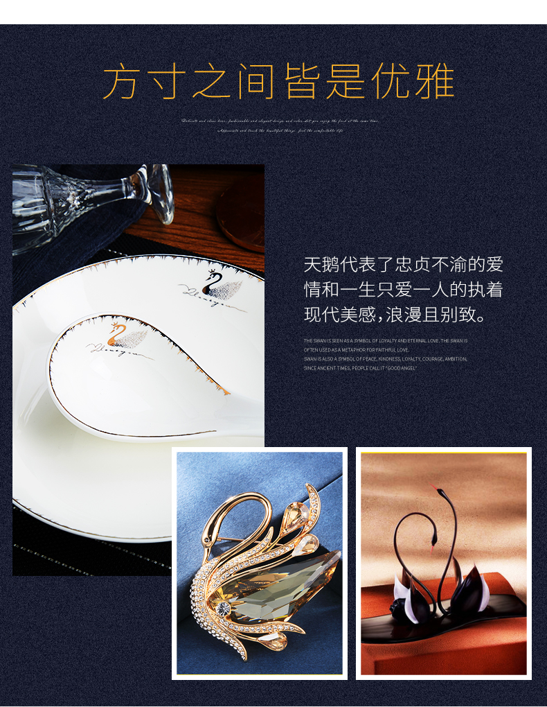 A single large red peony tangshan ceramic tableware dishes dishes soup bowl spoon, chopsticks home diy customize suit creativity