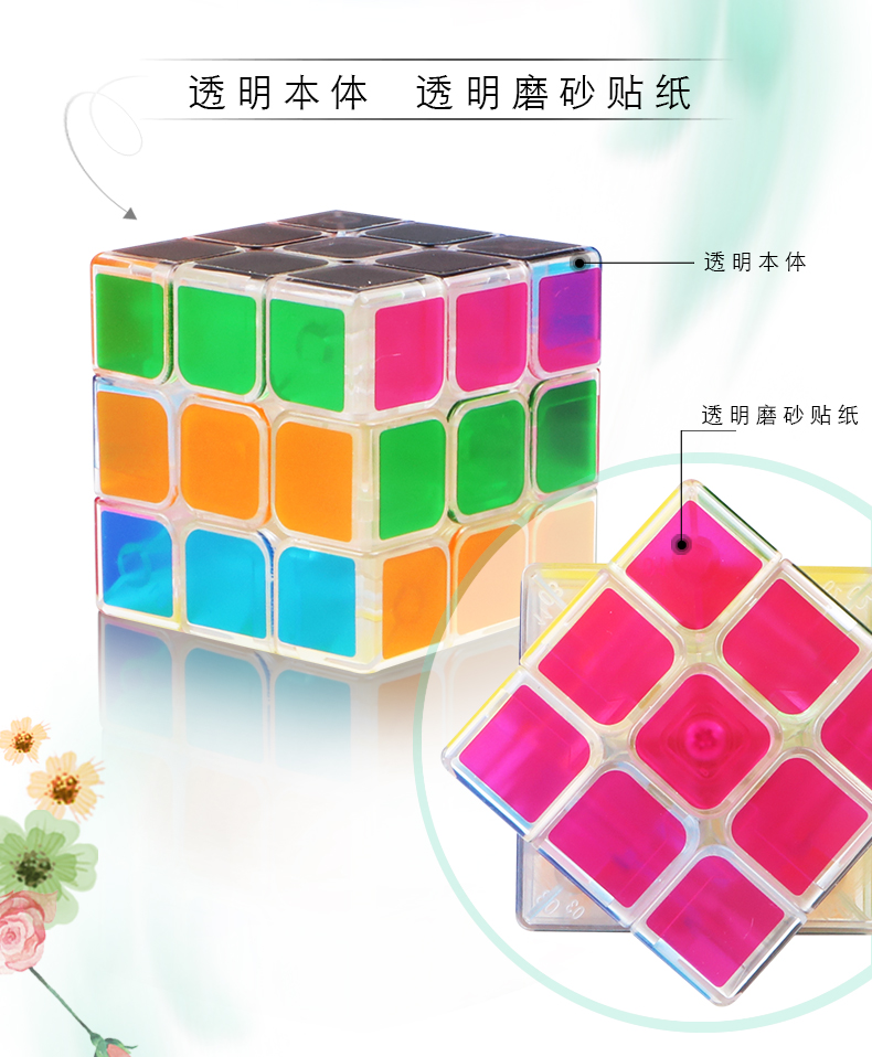 Qiyi Rubiks Cube Qiguang Phiên bản trong suốt 6.0cm Lớn Rubiks Cube thứ ba Trong suốt Rubiks Cube Children Đồ chơi học sinh thông minh đồ chơi cho bé sơ sinh
