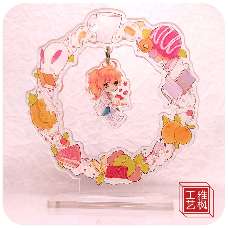 High Definition Import set to make exhibition cartoon cartoon Cartoon Stars Q Version Upright and Double Acrylic Man-shaped Standing Pendulum