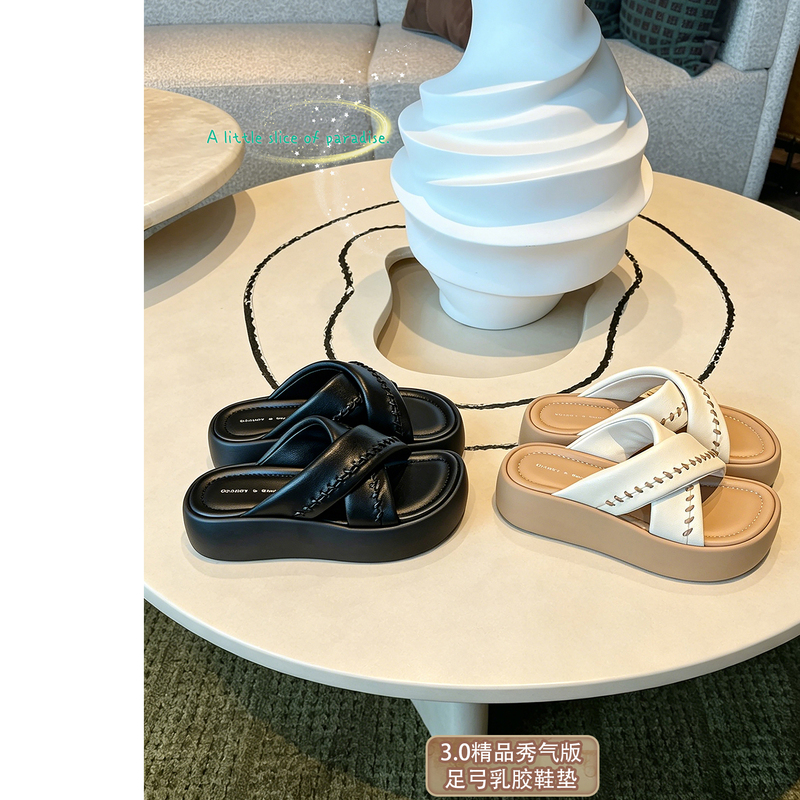 [Hand-Woven - Arch Support Insoles] Uncle's Thick-Soled Non-Slip Slippers for Women, Suitable for Outdoor Wear in Summer, Versatile Sandals