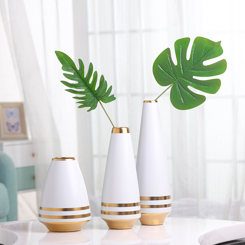 Nordic light excessive vases, flower arranging is black and white and aureate the sitting room is I and contracted creative ceramic TV ark adornment furnishing articles