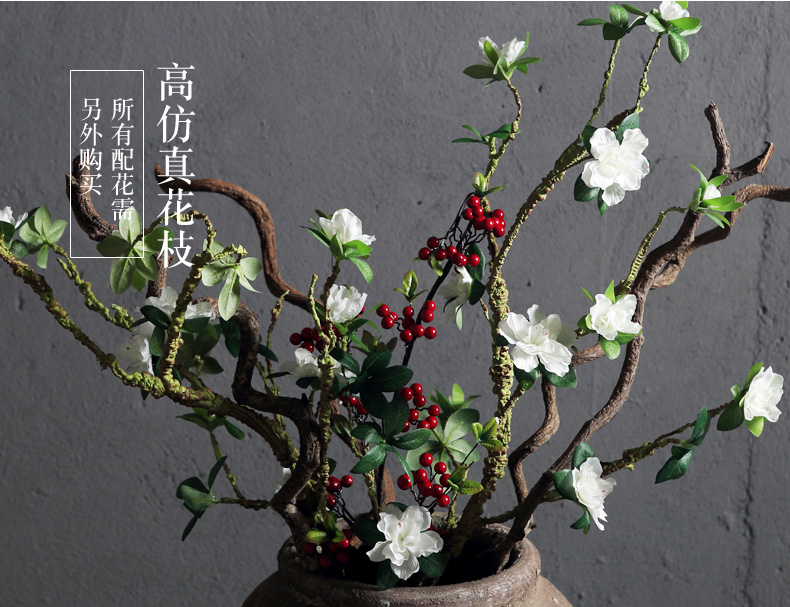 New Chinese style restoring ancient ways of jingdezhen ceramic POTS do old ceramic flower implement sitting room put dried flowers of large vases, coarse pottery furnishing articles