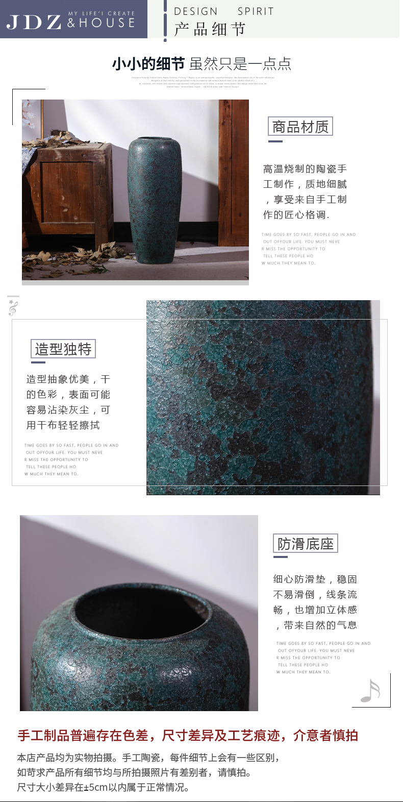 Jingdezhen Chinese style restoring ancient ways large vases, dried flower decorations ceramics furnishing articles sitting room TV ark landed flower arrangement