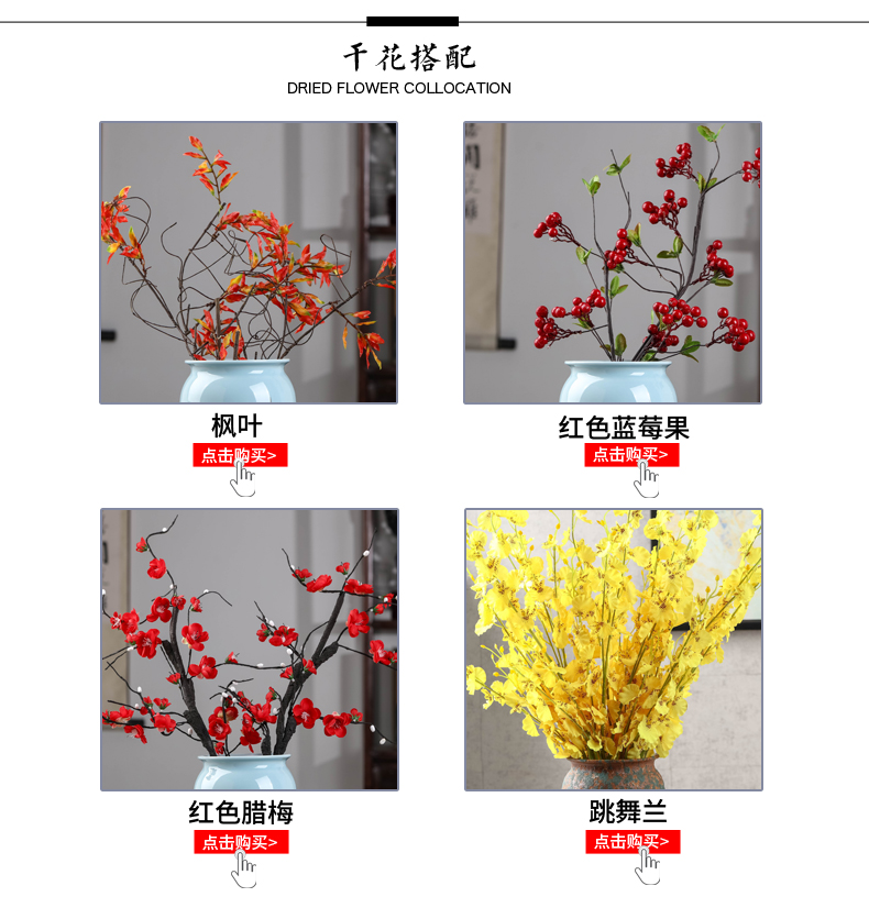 I and contracted new Chinese creative ceramic vases, flower arranging flowers decorate the sitting room porch of TV ark, wine furnishing articles