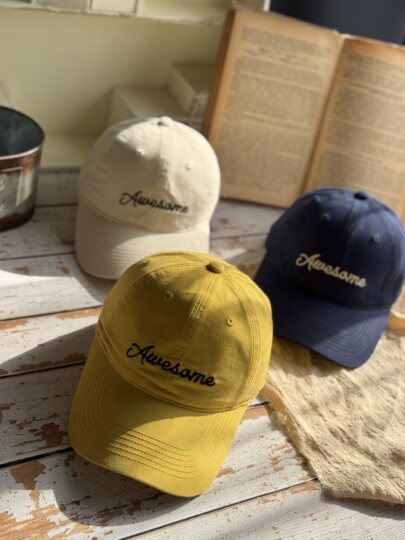 New American-Style High-Quality Large-Brim Baseball Cap for Men, Yellow Bright Sun Hat for Women, Deepened Small Yellow Hat with Wide Brim