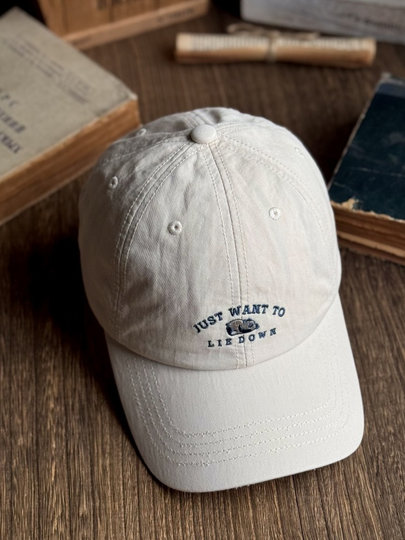 Liedown/Retro Versatile Deep Crown Baseball Cap Couple Casual Sun Hat Pure Cotton Sun Protection Makes Face Look Smaller New for Shopping