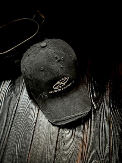 Destructive style/American original personality baseball cap men's retro face-showing small peaked cap women's niche gray trendy brand