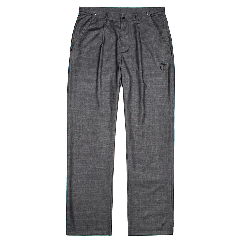 THE V BRAND x MR HUGO 合作款腰围可调节暗格纹西裤