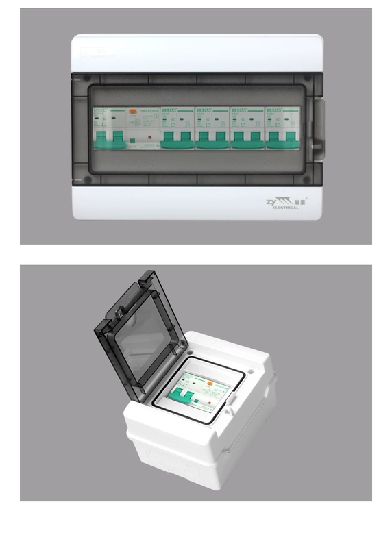 Bộ sạc chống nước ngoài trời Zhanye IP65 Bộ hoàn chỉnh của hộp phân phối hộp chuyển đổi không khí Bộ bảo vệ rò rỉ hộ gia đình ký hiệu aptomat 1 pha át chống giật schneider