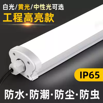 led strip integrated waterproof strip three-proof cold storage lamp low pressure 24V220V workshop factory super bright fluorescent lamp