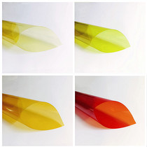 Glass film Color orange and yellow window sticker Sun protection and heat insulation Colorful decorative film Kindergarten handmade props window paper