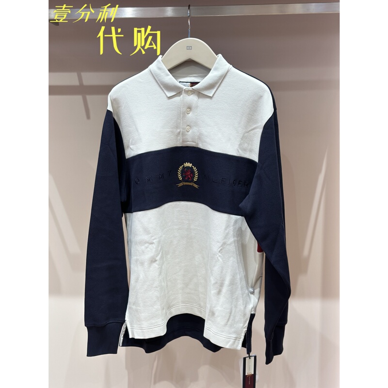 Tommy Hilfiger Men's Long-Sleeved Polo Shirt Mw36308 Tag Price 1390