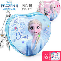 Frozen Childrens Bag 2021 New Aisha Princess shoulder bag Cute Fashion Flashing Girl Satchel