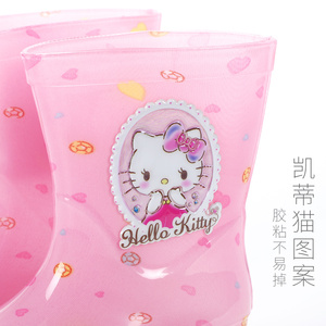 Hellokitty儿童雨鞋女童雨靴轻便防滑幼儿园可爱宝宝水鞋小孩胶鞋