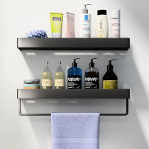 Bathroom shelf Bathroom Washing machine punch-free toilet Toilet towel storage shelf Wall-mounted wall