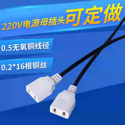 Two-pin female plug waterproof box power conversion plug socket plug socket 220V waterproof 2-hole plug with wire plug